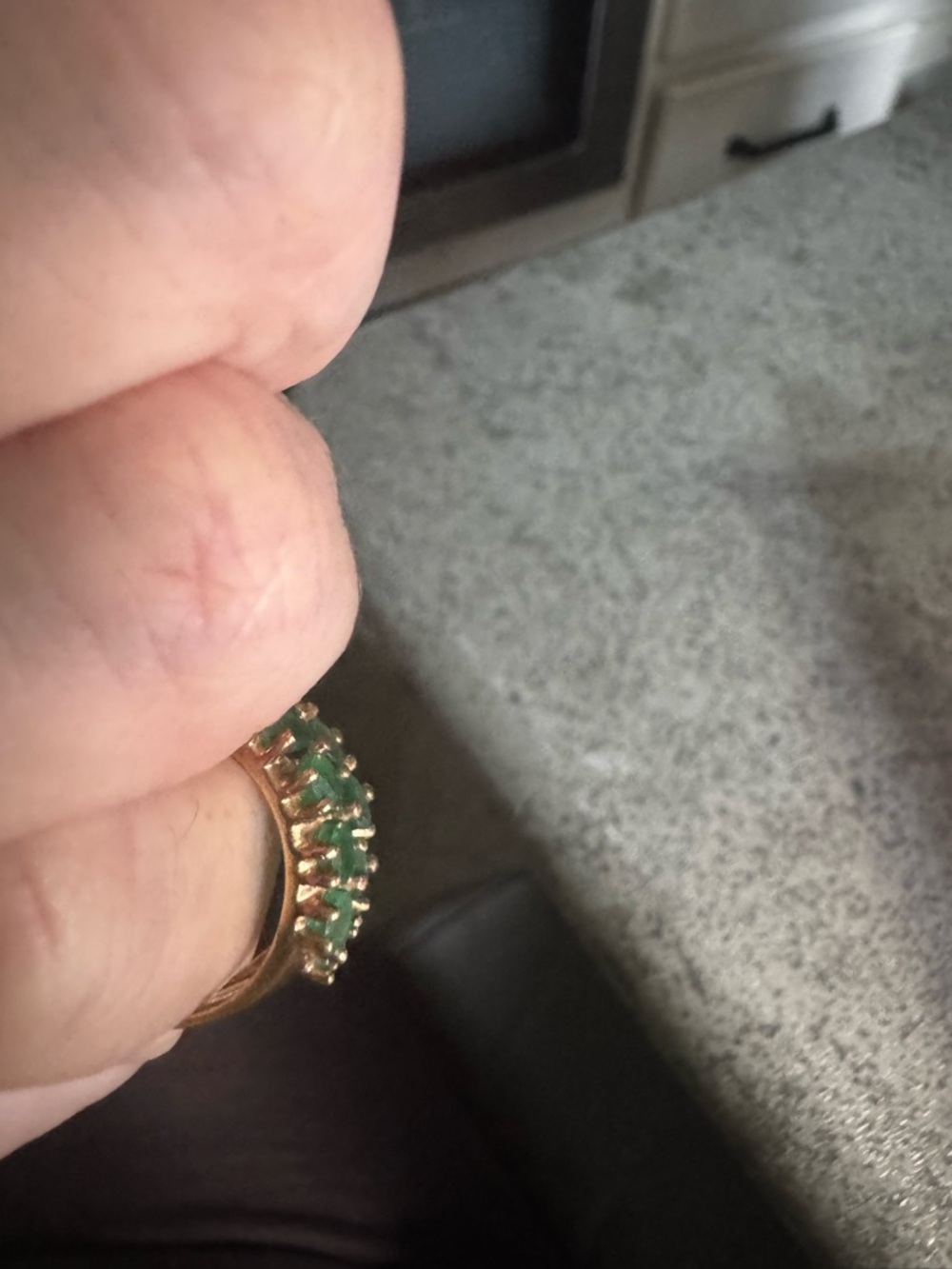 14K Emerald Ring 13 stones *NEW PICS& Video - Picture 15 of 16